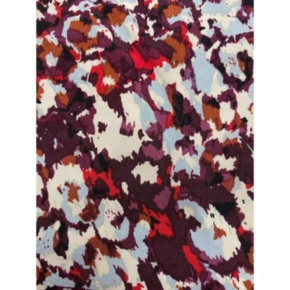 Beach Lunch Lounge Red Plum Blue Button Down Top sz XS - Picture 9 of 9